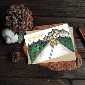 Postcard "go explore"