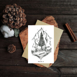 Postcard " fir tree"