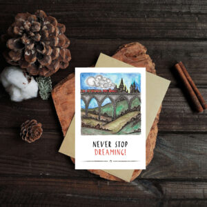 Postcard "Never stop dreaming"