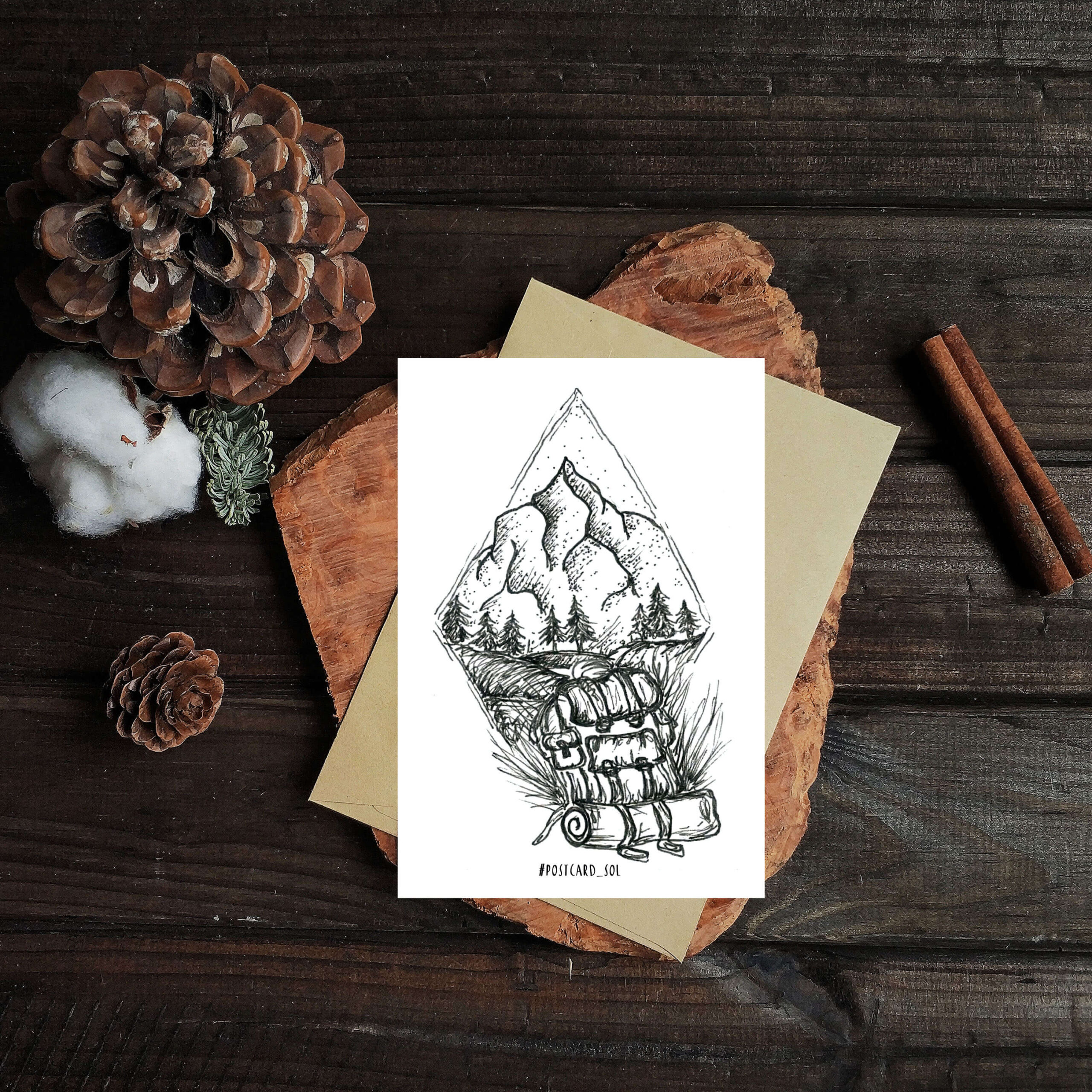 Postcard "backpack"