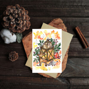 Postcard "Christmas lantern"