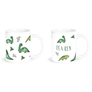 "tea-rex"  Сeramic Mugs. You can choose the shape and volume