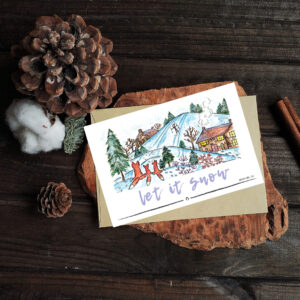 Postcard "let it snow"