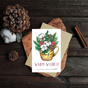 Postcard "warm wishes"