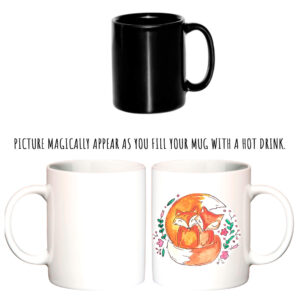"Fox family"  Сeramic magic Mugs. You can choose the shape and volume
