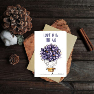 Postcard "love is in the air"