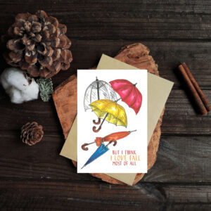 Postcard "I love fall"
