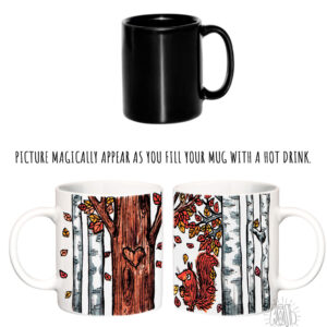 " Squirrel"  Сeramic magic Mugs. You can choose the shape and volume