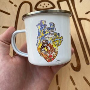 Camping mug " Ukraine heart"