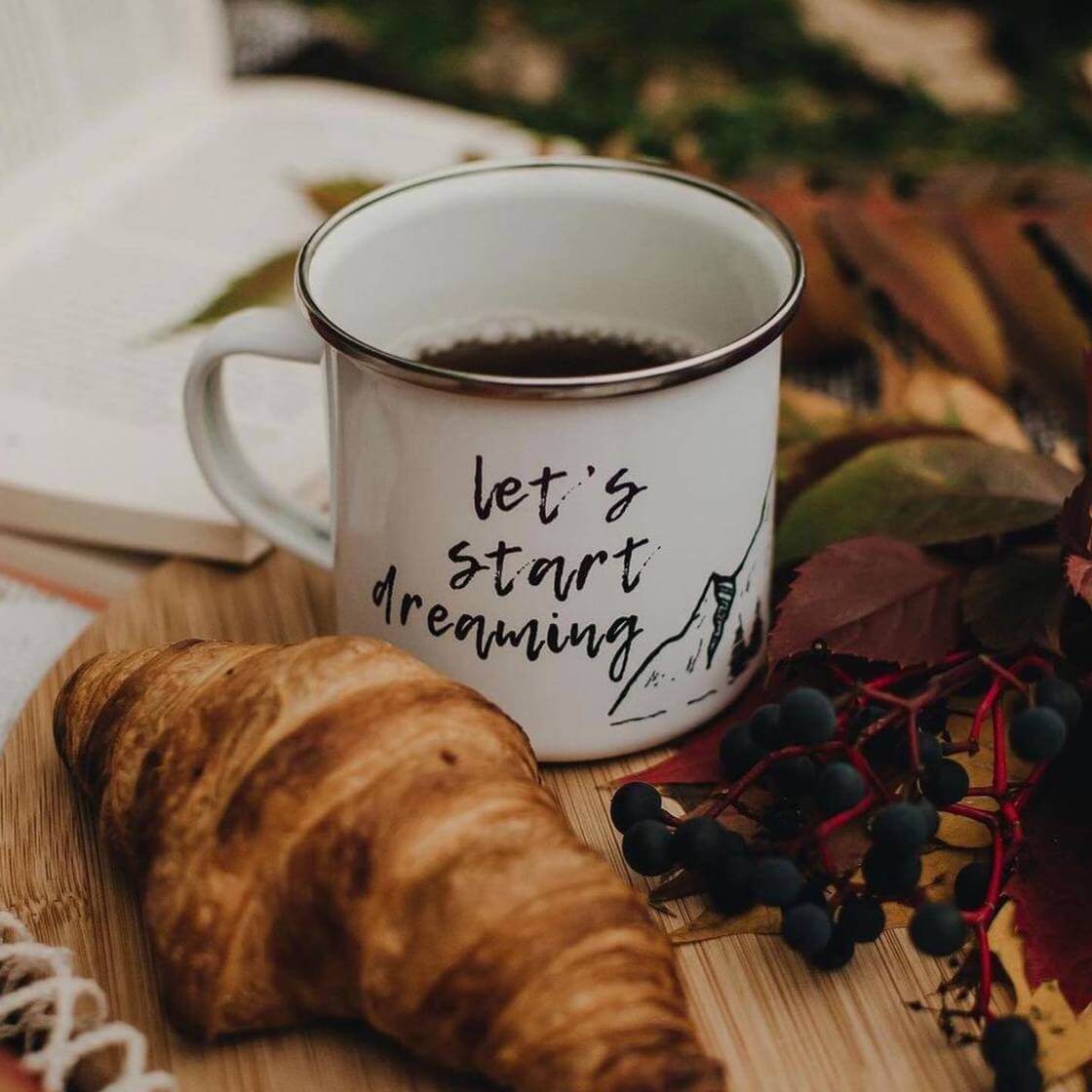 Camping mug "let's start dreaming"