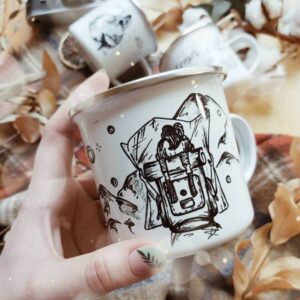 Camping mug "travel girl"
