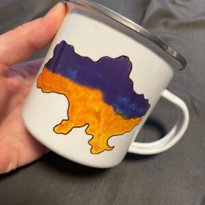Camping mug "map of Ukraine"