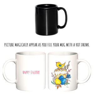 "happy Easter"  Сeramic magic Mugs. You can choose the shape and volume