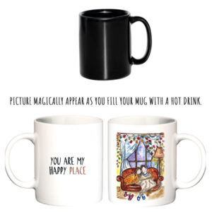 "my happy place"  Сeramic magic Mugs. You can choose the shape and volume