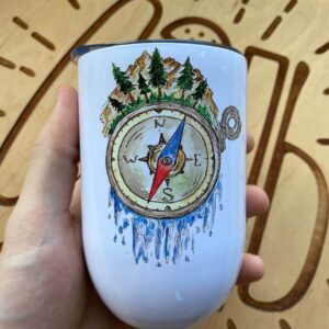 "Compass" Vacuum Insulated Coffee Mugs. You can choose the shape and volume
