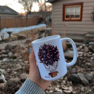 "life is in the air"  Сeramic Mugs. You can choose the shape and volume