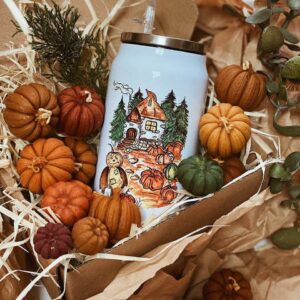 "autumn house" Vacuum Insulated Coffee Mugs. You can choose the shape and volume