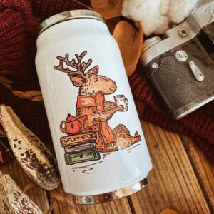 "deer" Vacuum Insulated Coffee Mugs. You can choose the shape and volume