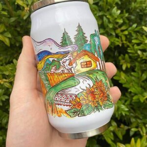 "Ukrainian field" Vacuum Insulated Coffee Mugs. You can choose the shape and volume