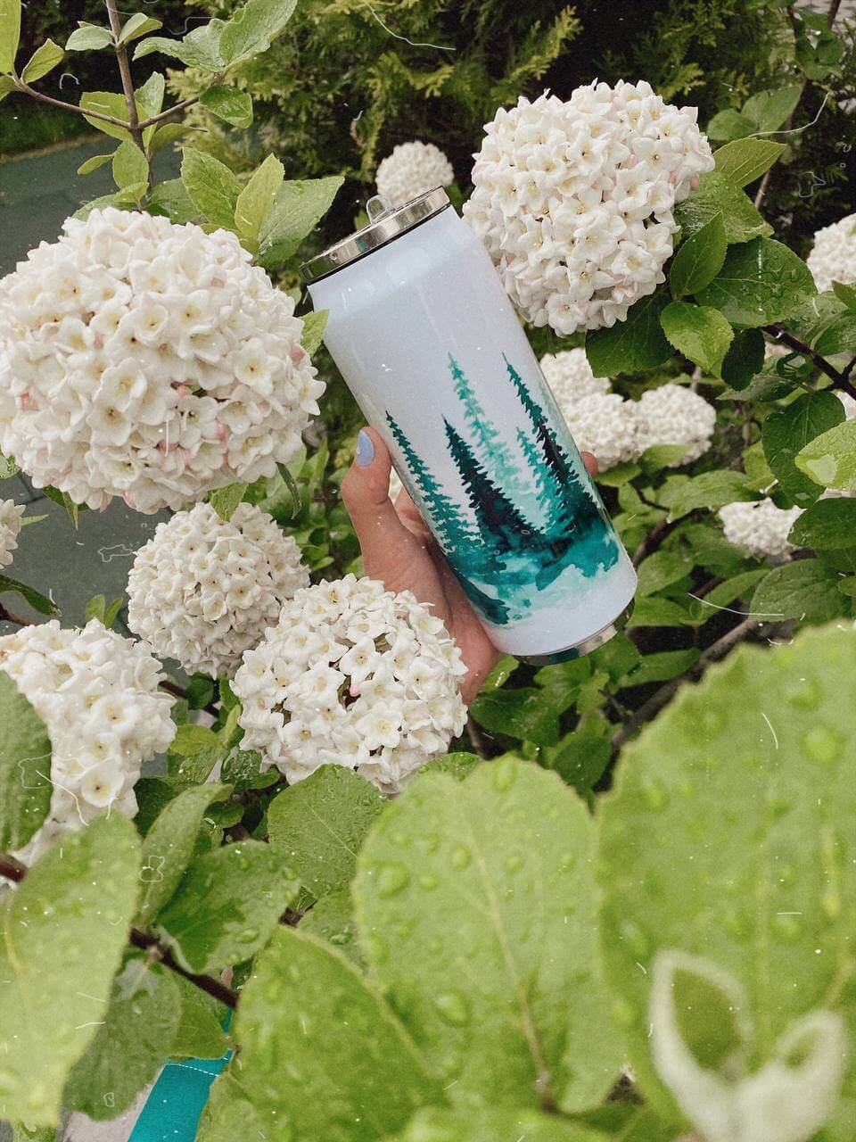 "forest" Vacuum Insulated Coffee Mugs. You can choose the shape and volume