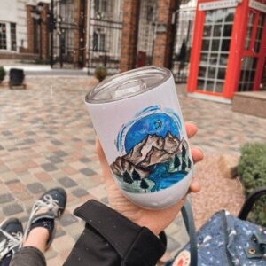 "mountains" Vacuum Insulated Coffee Mugs. You can choose the shape and volume
