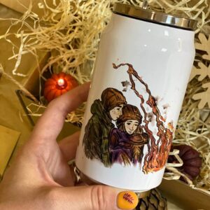 "cozy evening" Vacuum Insulated Coffee Mugs. You can choose the shape and volume