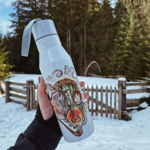 “Hobbit” Thermos Bottle. You can choose the shape and volume