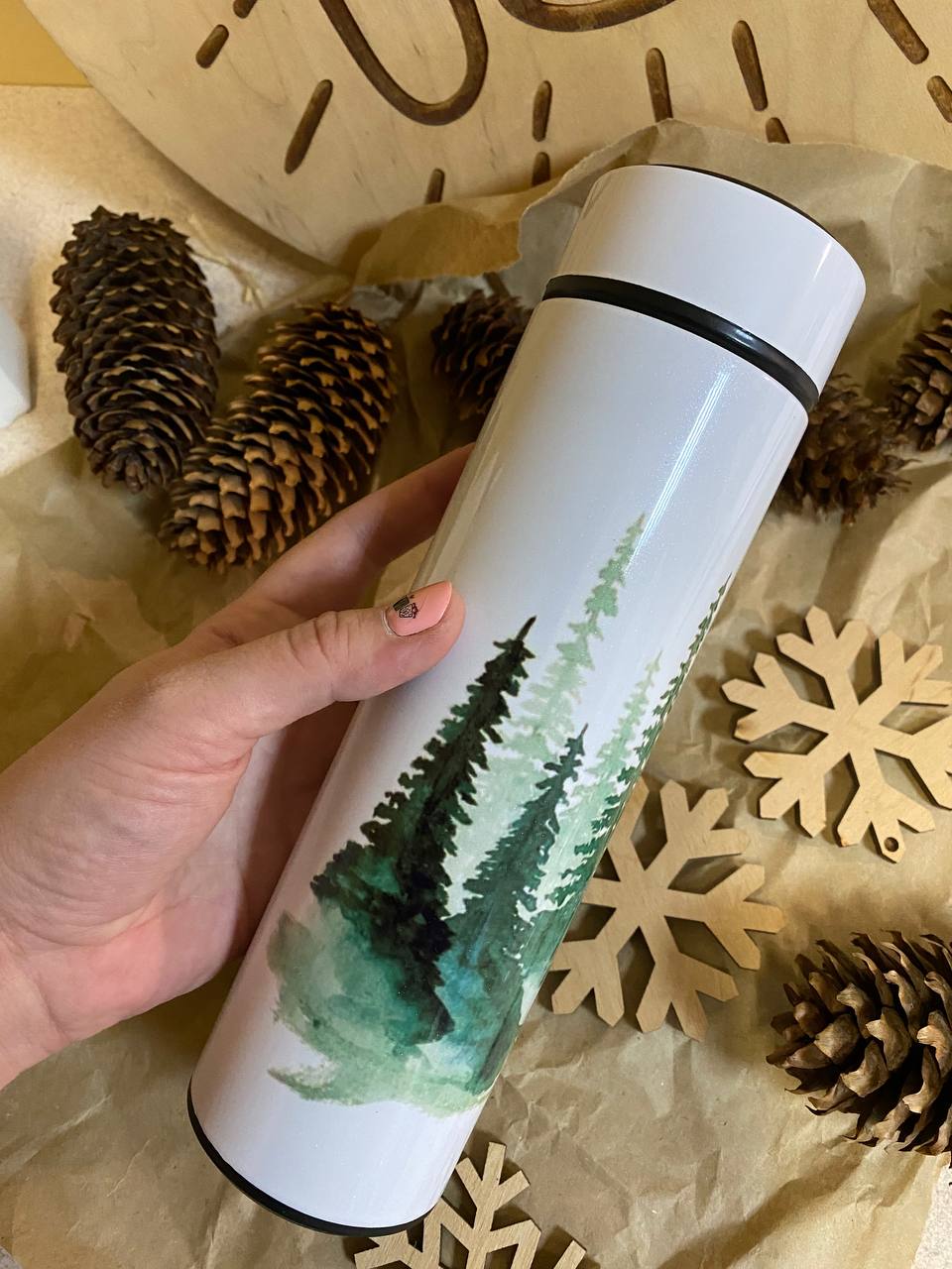 "Forest" Thermos Bottle. You can choose the shape and volume - Image 3