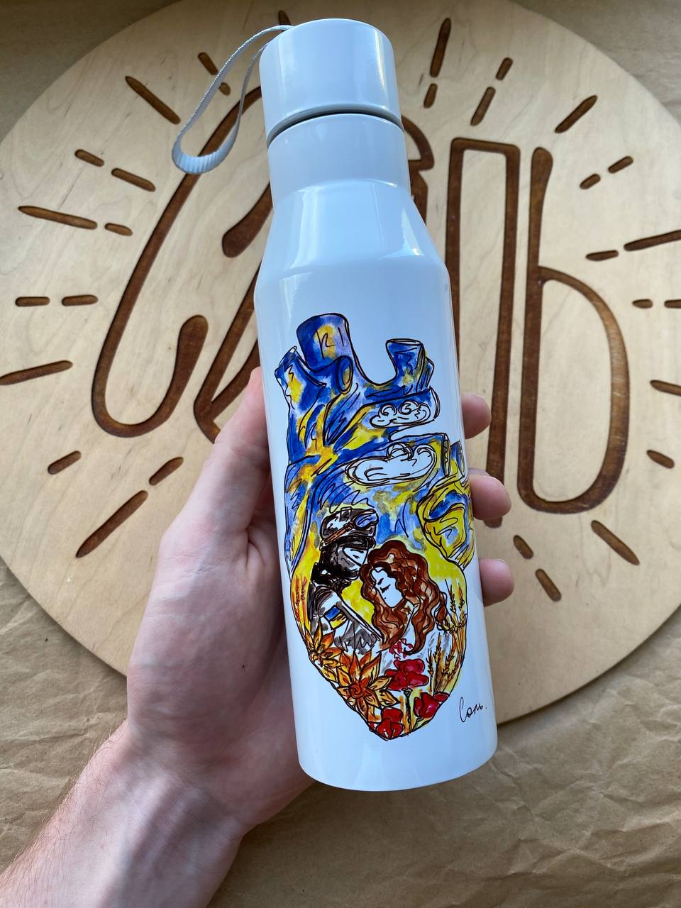 "the heart of Ukraine" Thermos Bottle. You can choose the shape and volume