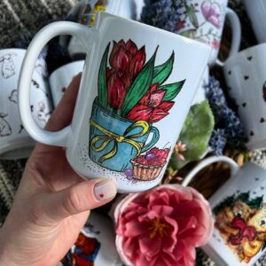"Spring"  Сeramic Mugs. You can choose the shape and volume