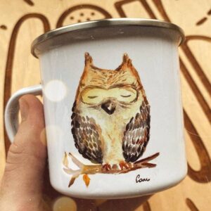 Camping mug "owl"