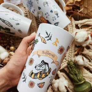 "Hufflepuff"  Сeramic Mugs. You can choose the shape and volume