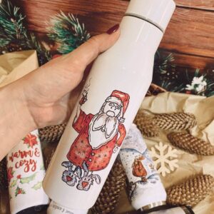 "Ho-Ho-HO" Thermos Bottle. You can choose the shape and volume