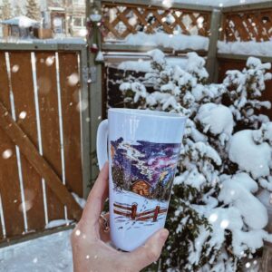 "winter home"  Сeramic Mugs. You can choose the shape and volume