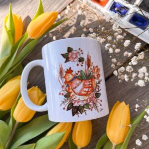" chicken"  Сeramic Mugs. You can choose the shape and volume