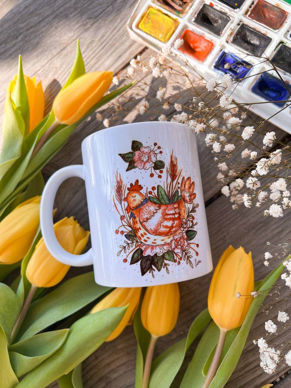 " chicken" Сeramic Mugs. You can choose the shape and volume