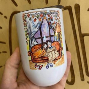 "evening at home" Vacuum Insulated Coffee Mugs. You can choose the shape and volume