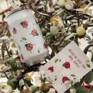 "ladybug" Vacuum Insulated Coffee Mugs. You can choose the shape and volume