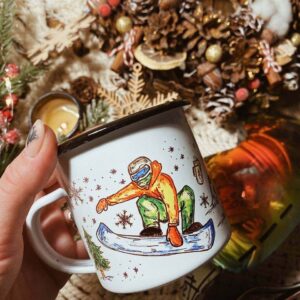 Camping mug "snowbord"