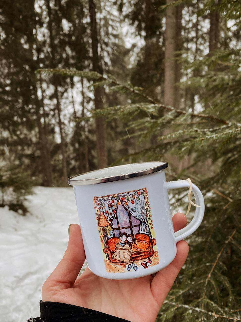 Camping mug "cozy evening"