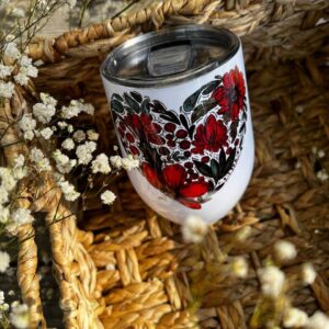 "flower heart" Vacuum Insulated Coffee Mugs. You can choose the shape and volume