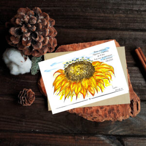 Postcard " sunflower"