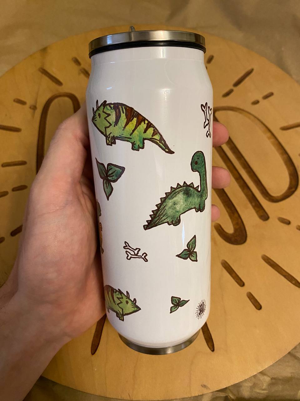 "tea-rex" Vacuum Insulated Coffee Mugs. You can choose the shape and volume - Image 2