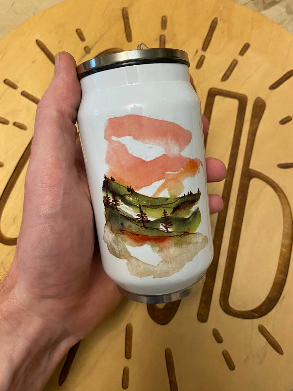 " sunrise in the mountains" Vacuum Insulated Coffee Mugs. You can choose the shape and volume