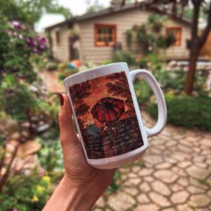 "umbrella"  Сeramic Mugs. You can choose the shape and volume