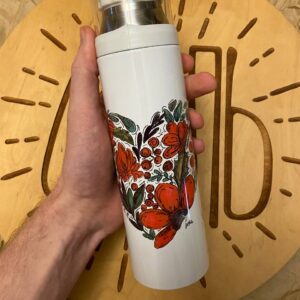 "blooming Ukraine" Thermos Bottle. You can choose the shape and volume