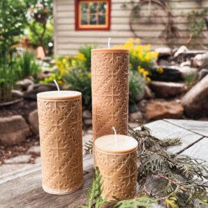 Candles set 3 pieces "Ukrainian motives" choose a color in the comments to your order