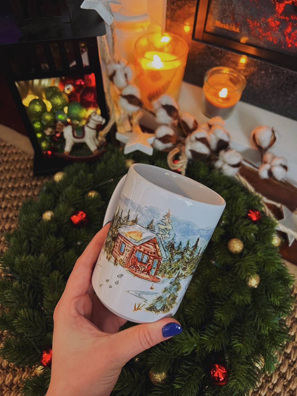 "Cabin" Сeramic Mugs. You can choose the shape and volume