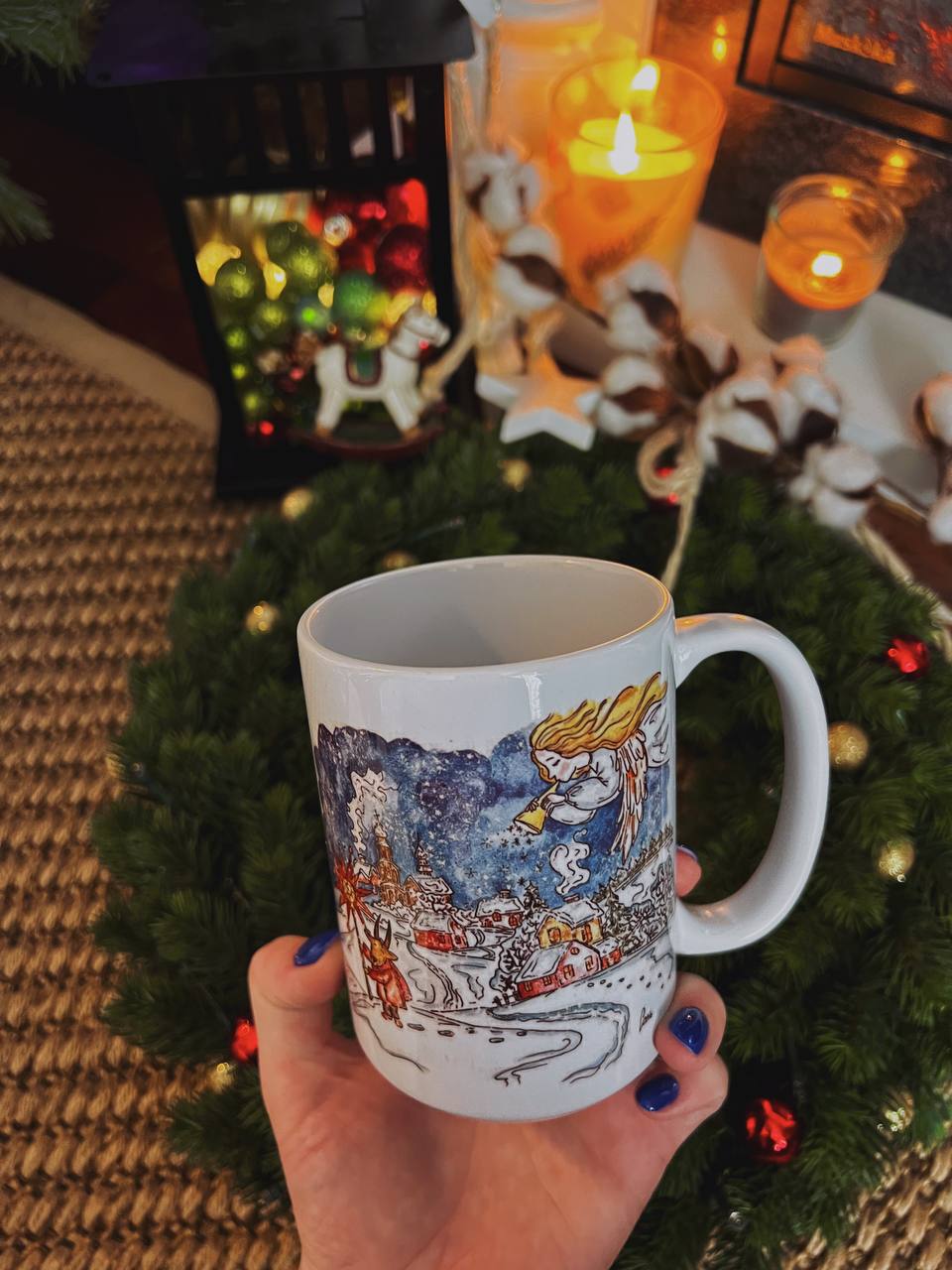 "Christmas Holy night" Сeramic Mugs. You can choose the shape and volume