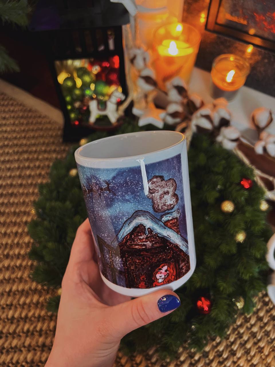 "Magic night" Сeramic Mugs. You can choose the shape and volume